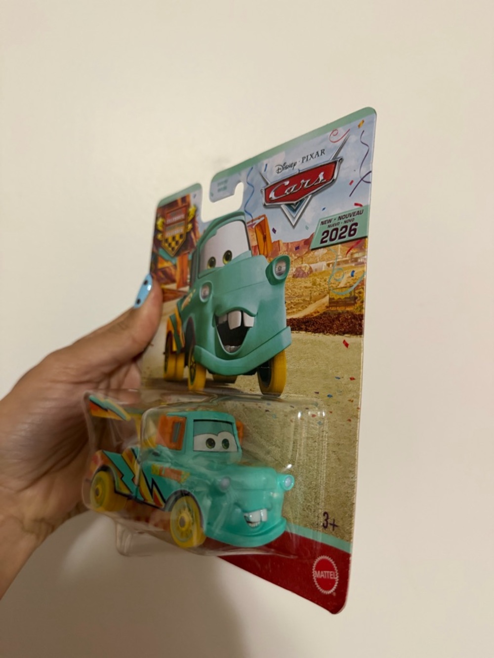Mattel Teal Lightning-Decal Tow Truck Toy